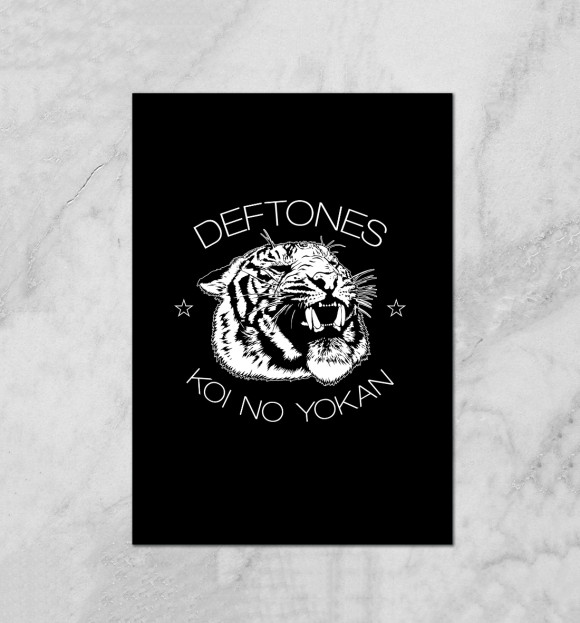 Плакат с притом Deftones цвета Белый Плакат с изображением Deftones цвета Белый