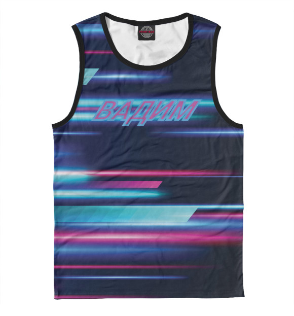 Майка для мальчика с изображением Вадим цвета Белый