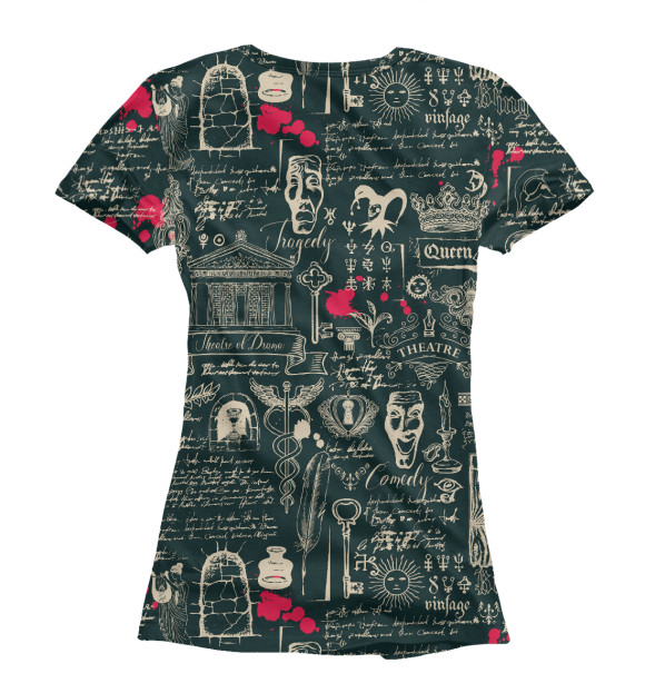 Футболка для девочек с изображением Театр драмы цвета Белый