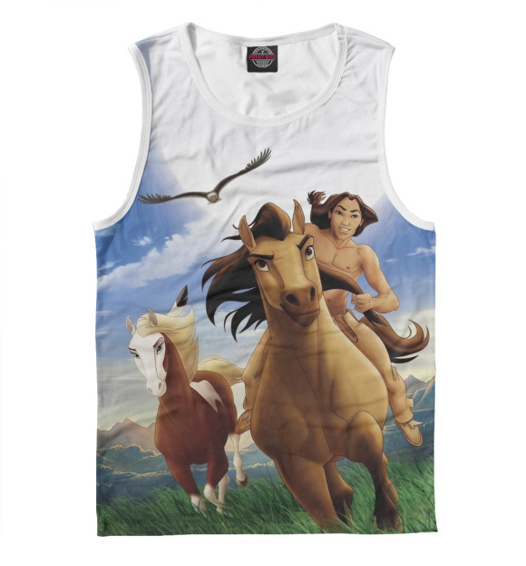 Майка для мальчика с изображением Спирит: Душа прерий цвета Белый