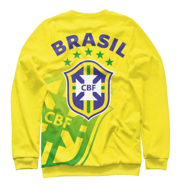 Мужской свитшот с изображением Бразилия цвета Белый