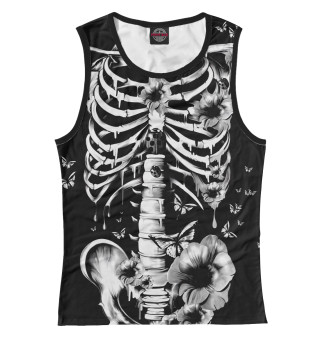 Женская майка Floral Skeleton