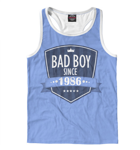 

Майки борцовки Print Bar, Белый, Плохой мальчик с 1986