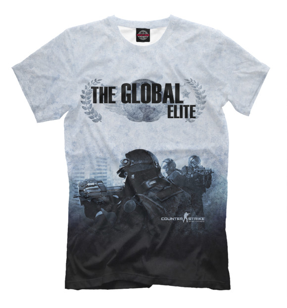 Мужская футболка с изображением CS Global цвета Молочно-белый