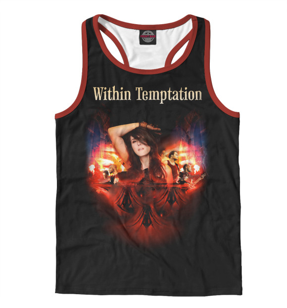 Мужская майка-борцовка с изображением Within Tamptation цвета Белый
