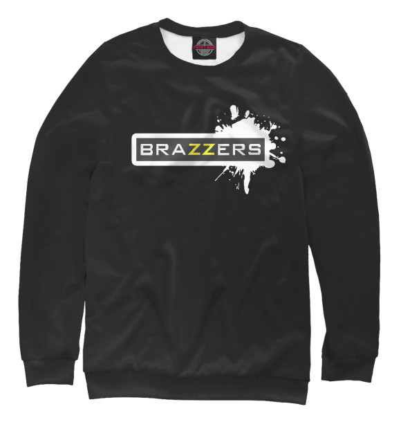 Женский свитшот с изображением Когда посмотрел Brazzers цвета Белый