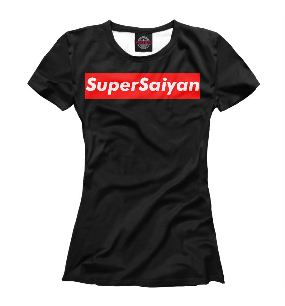 Футболка для девочек с изображением Super Saiyan цвета Белый