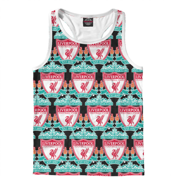 Мужская майка-борцовка с изображением Liverpool цвета Белый