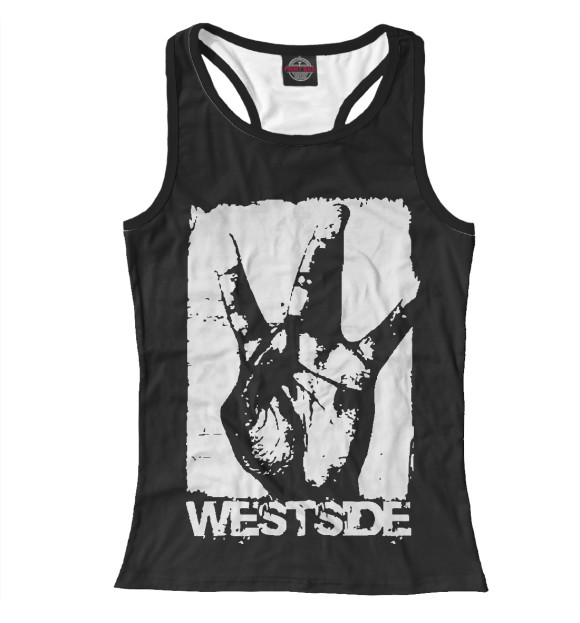 Женская майка-борцовка с изображением Westside цвета Белый