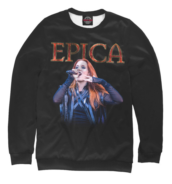 Свитшот для мальчиков с изображением EPICA цвета Белый