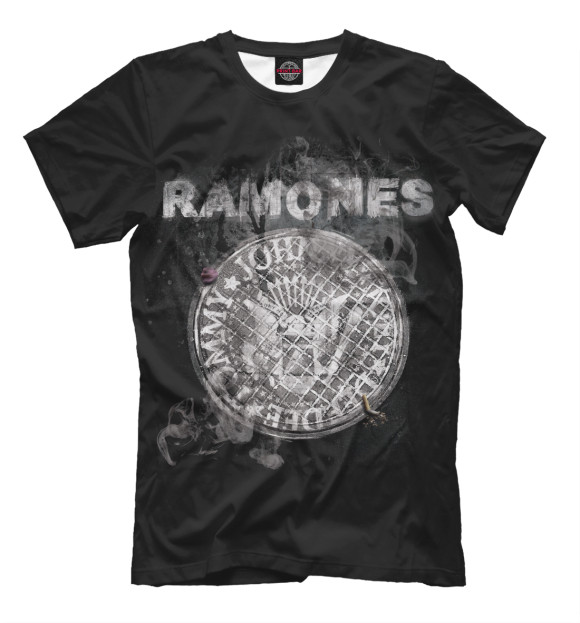 Мужская футболка с изображением Ramones цвета Черный