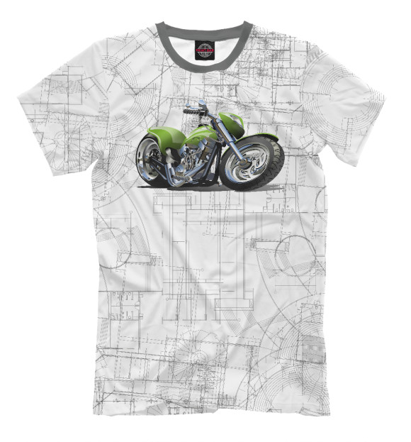 Футболка для мальчиков с изображением Moto2 (green) цвета Белый