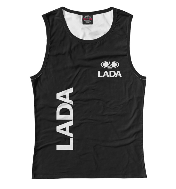 Майка для девочки с изображением Lada цвета Белый