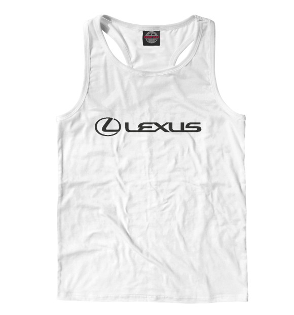 Мужская майка-борцовка с изображением Lexus цвета Белый