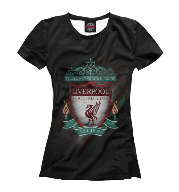 Футболка для девочек с изображением FC Liverpool цвета Белый