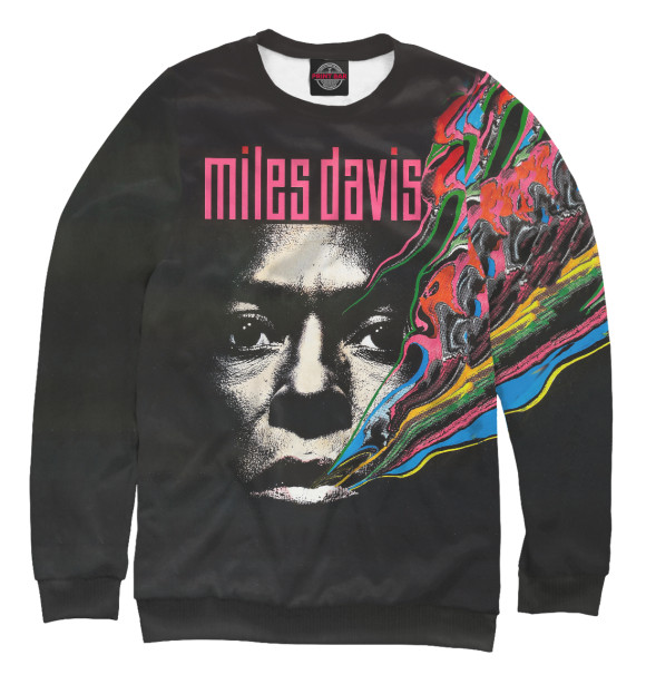 Женский свитшот с изображением Miles Davis цвета Белый