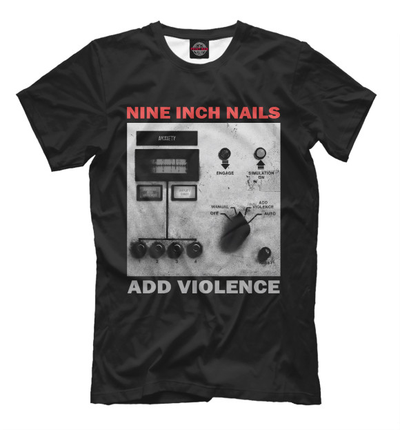 Футболка для мальчиков с изображением Nine Inch Nails цвета Черный