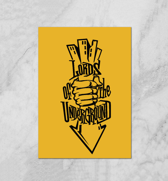 Плакат с изображением Lords of the Underground цвета Белый