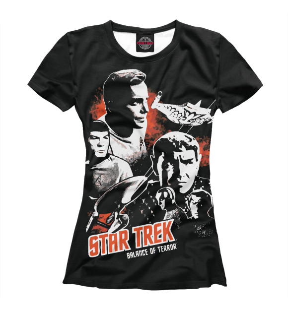 Женская футболка с изображением Star Trek цвета Белый