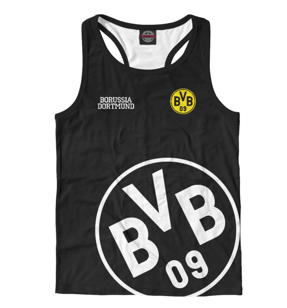 Мужская майка-борцовка с изображением Borussia цвета Белый