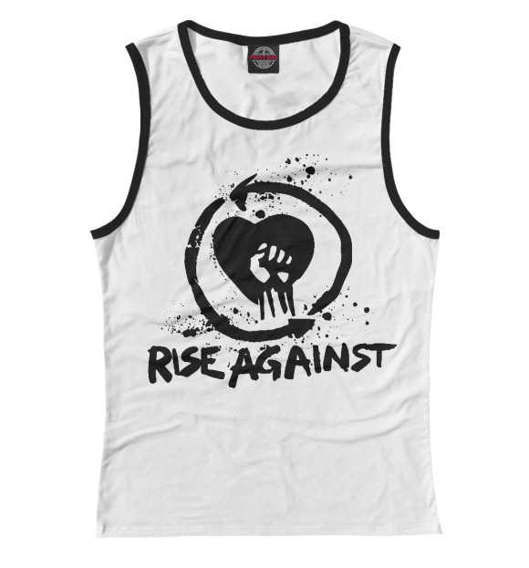 Майка для девочки с изображением Rise Against цвета Белый