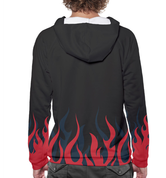 Мужское худи с изображением Пауэрлифтинг цвета Белый