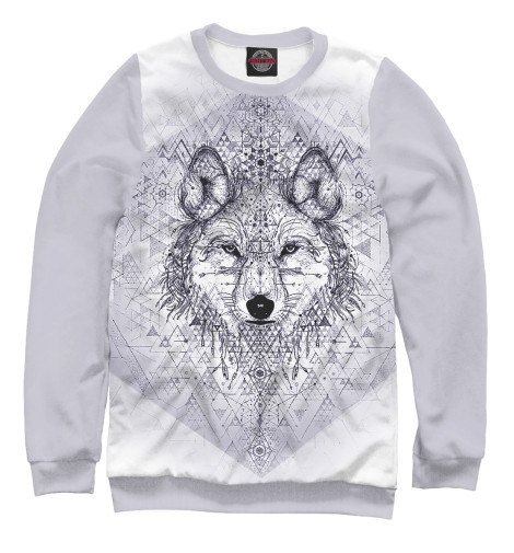 

Свитшоты Print Bar, Белый, Волк