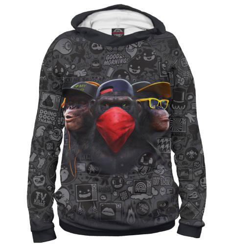 

Худи Print Bar, Белый, Monkey SWAG