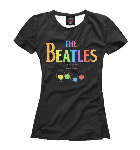 Футболка для девочек с изображением The Beatles цвета Белый