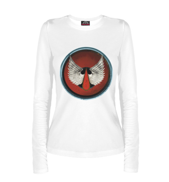 Женский лонгслив с изображением Blood Angels цвета Белый