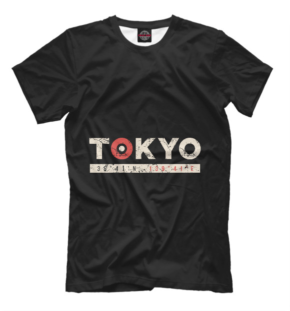 Мужская футболка с изображением Tokyo цвета Белый