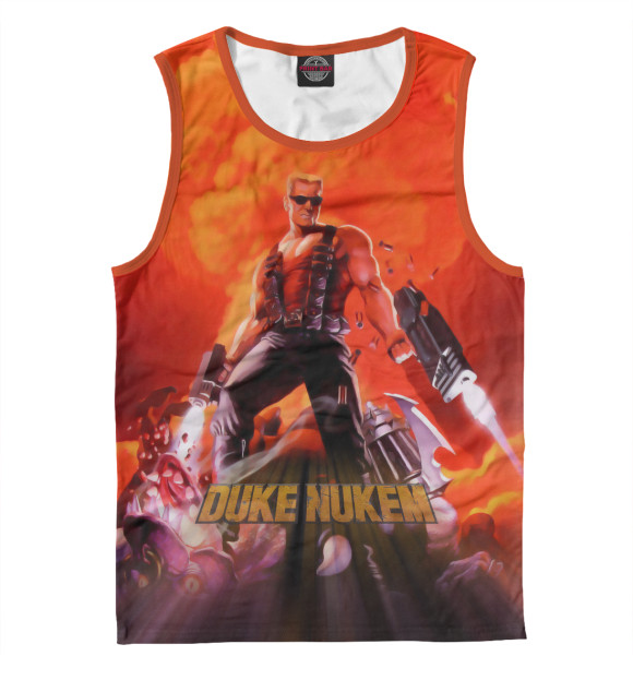 Майка для мальчика с изображением Duke Nukem цвета Белый