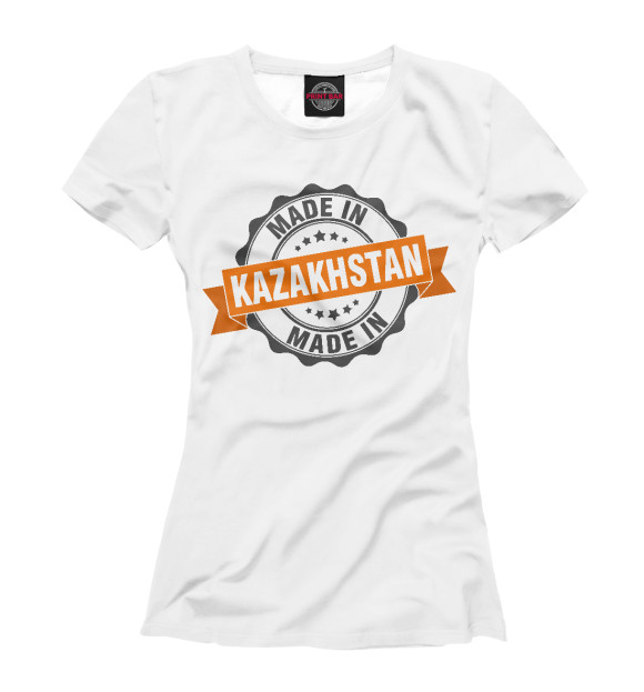 Футболка для девочек с изображением Made in Kazakhstan цвета Белый