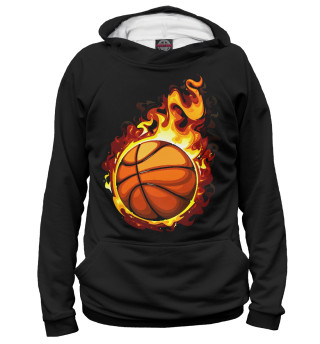 Худи для девочки Баскетбольный мяч в огне