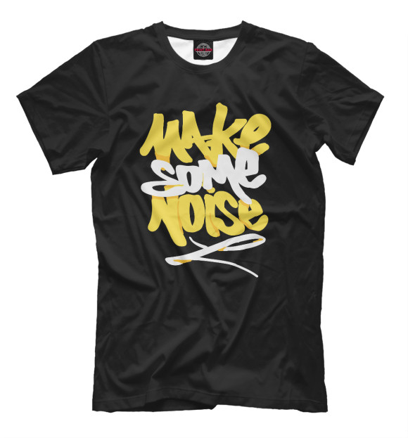 Футболка для мальчиков с изображением Make some noize цвета Черный