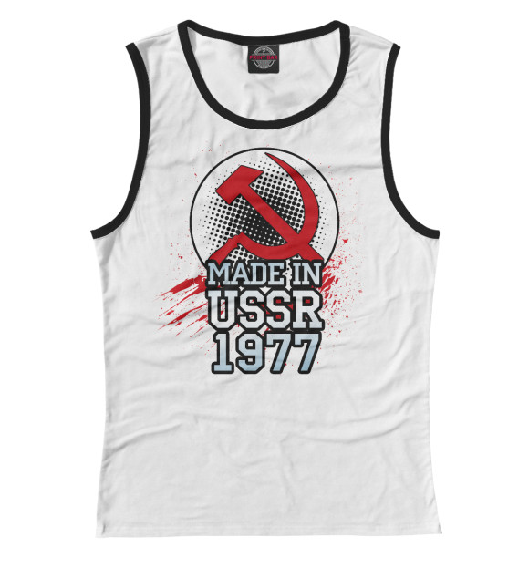 Женская майка с изображением 1977 цвета Белый