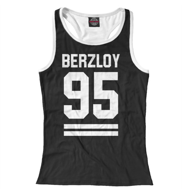 Женская майка-борцовка с изображением BERZLOY 95 цвета Белый