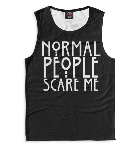 

Майки Print Bar, Белый, Normal People Scare Me