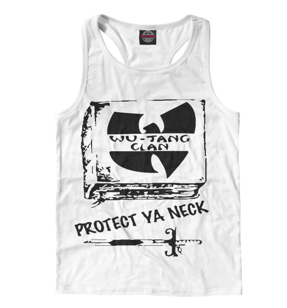 Мужская майка-борцовка с изображением Wu-Tang Clan цвета Белый