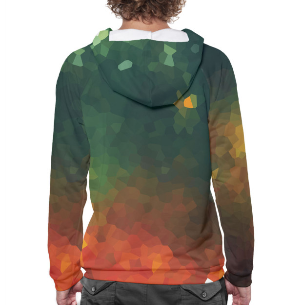 Мужское худи с изображением Воронеж цвета Белый