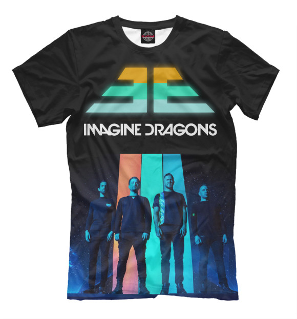 Футболка для мальчиков с изображением Imagine Dragons цвета Черный