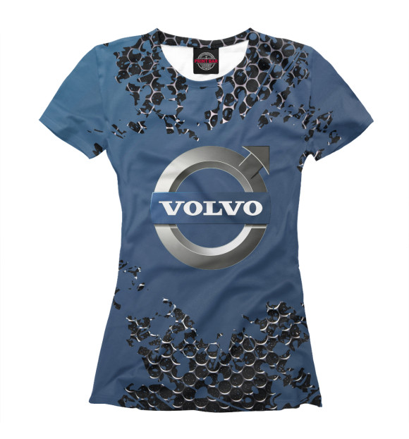 Футболка для девочек с изображением Volvo цвета Белый
