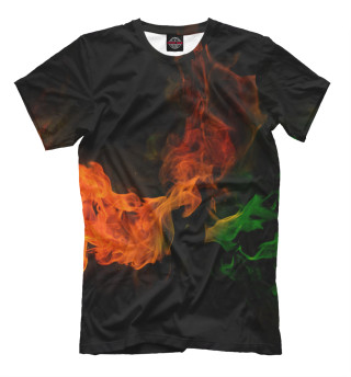 Мужская футболка Столкновение огней