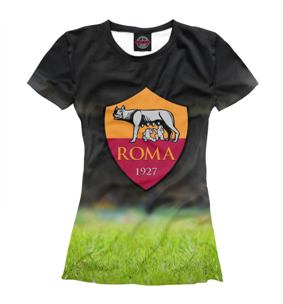 Женская футболка с изображением FC ROMA цвета Белый