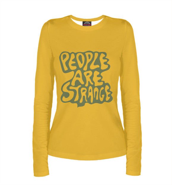 Женский лонгслив с притом The Doors цвета Белый Женский лонгслив с изображением The Doors цвета Белый