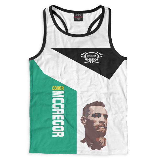 Мужская майка-борцовка с изображением Конор МакГрегор цвета Белый