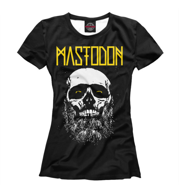 Женская футболка с изображением Mastodon цвета Белый