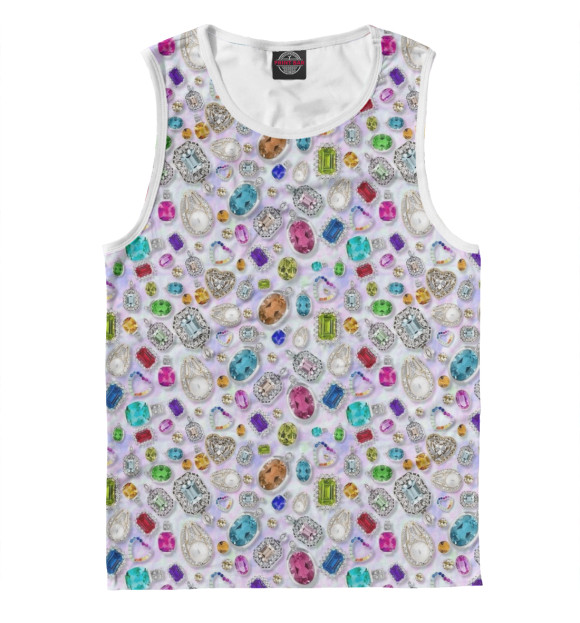 Мужская майка с изображением Камушки цвета Белый