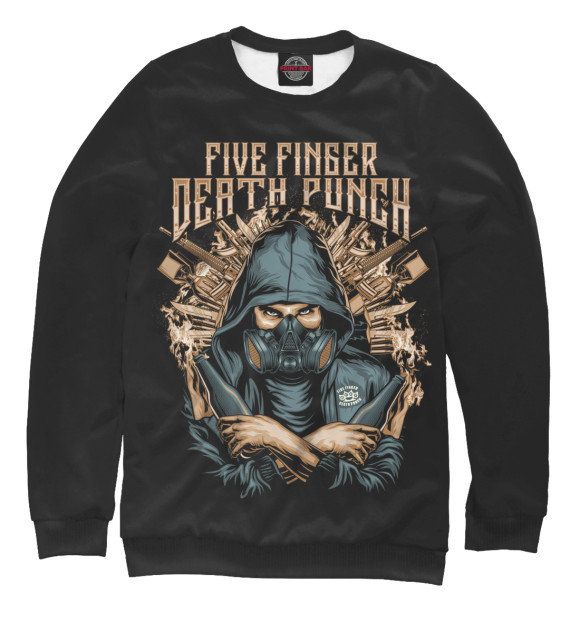 Женский свитшот с изображением Five Finger Death Punch цвета Белый