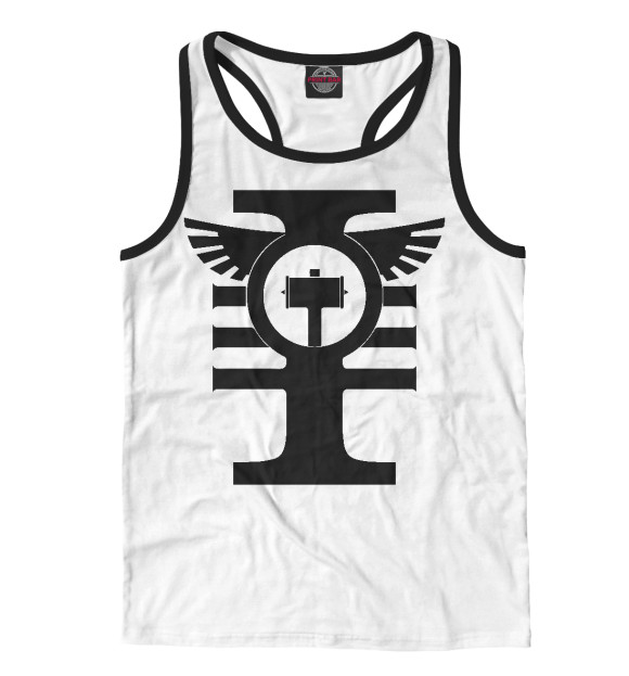 Мужская майка-борцовка с изображением Ордо маллеус цвета Белый